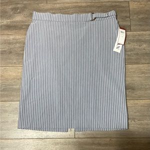 Love Scarlett Striped Skirt - X-LARGE, White/Blue, NWT